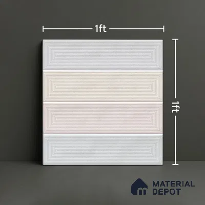 Faux Subway  Tile TL 07257 Sintra 4001 Granula 1 ft x 1 ft Ceramic Matte Finish - 9 mm  | 2 mm Spacer is Mandatory | Please Expect a Slight Variation of Pattern (Sample)